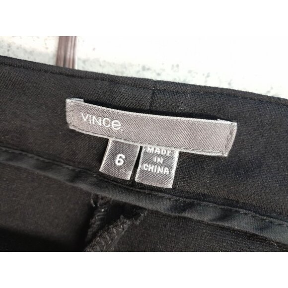 Vince Formal Stretch Capsule Quality Stretch Work Event Sz 6 Pants Black Pocket - Picture 5 of 6